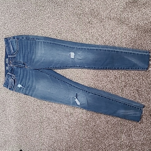 a.n.a Denim - Ana mid rise light wash distressed ripped skinny jeans jeggings